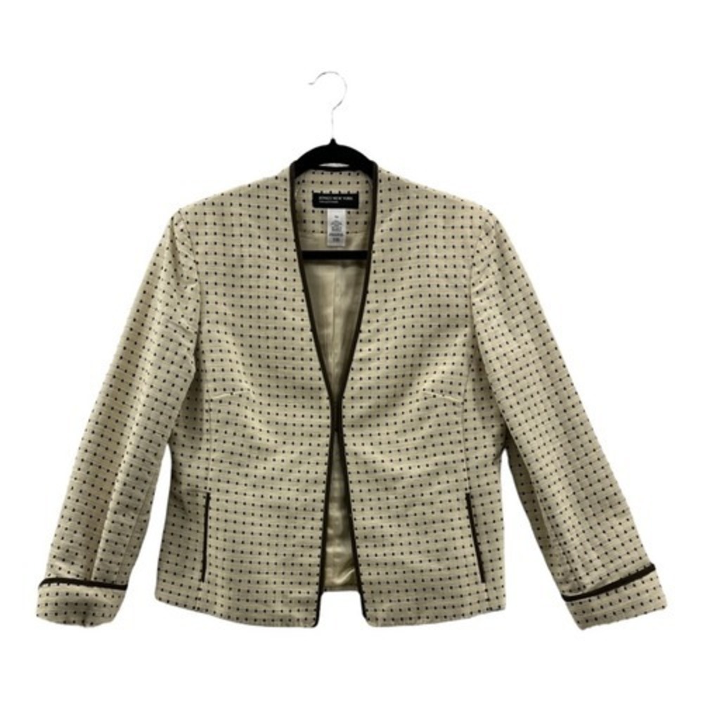 Jones New York Collection Blazer Career Office Open Front Jacket Size 10